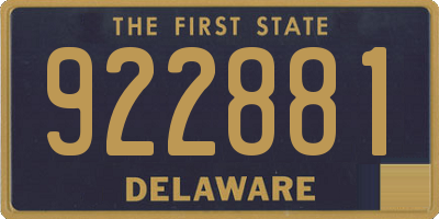 DE license plate 922881