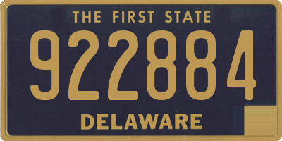 DE license plate 922884