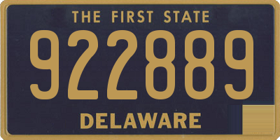 DE license plate 922889