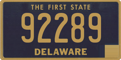 DE license plate 92289