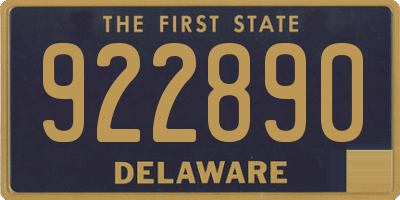 DE license plate 922890