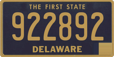 DE license plate 922892