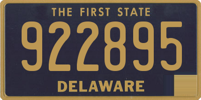 DE license plate 922895
