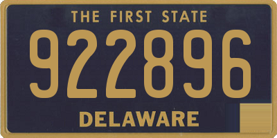 DE license plate 922896