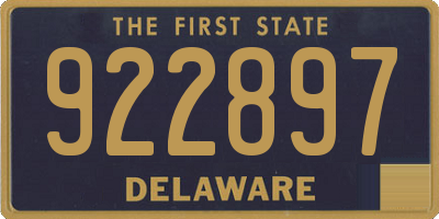 DE license plate 922897