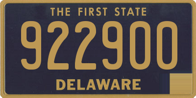 DE license plate 922900