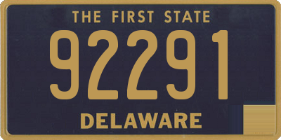 DE license plate 92291