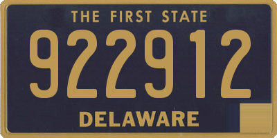 DE license plate 922912