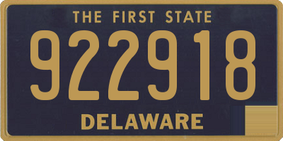 DE license plate 922918