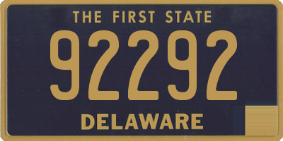 DE license plate 92292