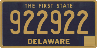 DE license plate 922922