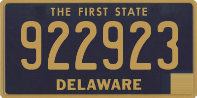 DE license plate 922923