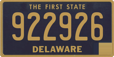 DE license plate 922926