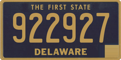DE license plate 922927