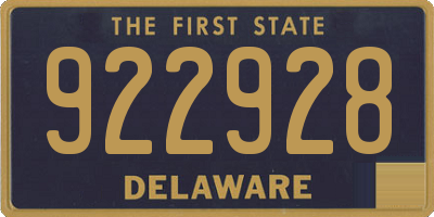 DE license plate 922928