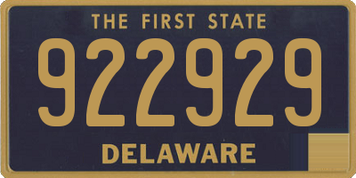 DE license plate 922929