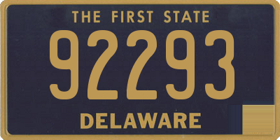 DE license plate 92293