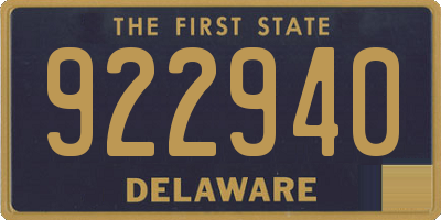 DE license plate 922940