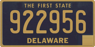 DE license plate 922956