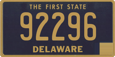 DE license plate 92296