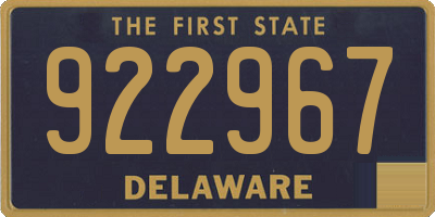 DE license plate 922967
