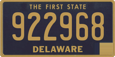 DE license plate 922968