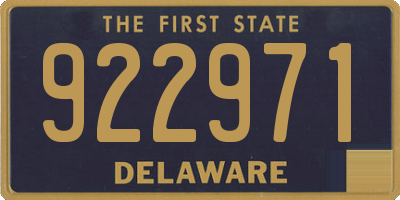 DE license plate 922971