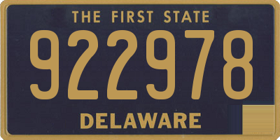 DE license plate 922978
