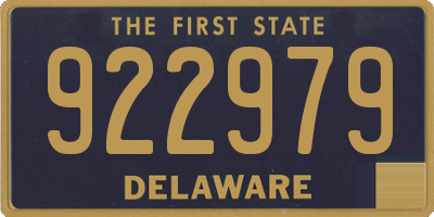 DE license plate 922979