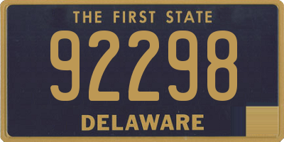 DE license plate 92298