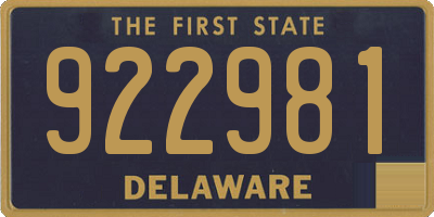DE license plate 922981