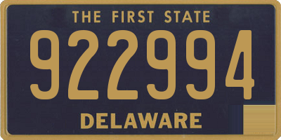 DE license plate 922994