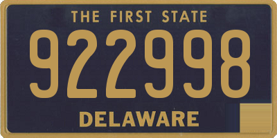 DE license plate 922998