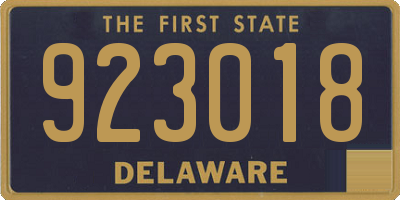 DE license plate 923018