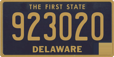 DE license plate 923020