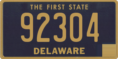 DE license plate 92304