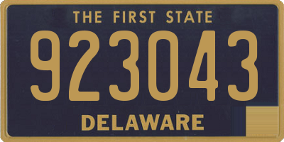 DE license plate 923043