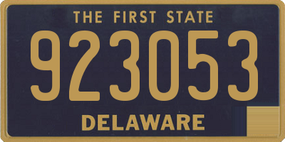 DE license plate 923053