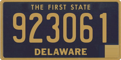 DE license plate 923061