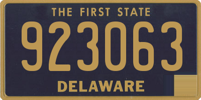 DE license plate 923063