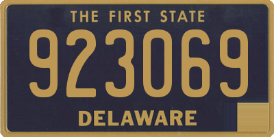 DE license plate 923069