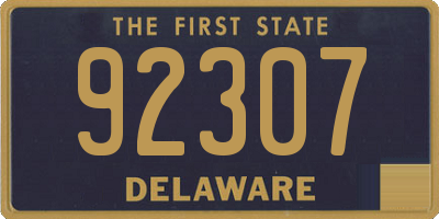 DE license plate 92307