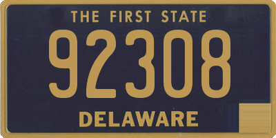 DE license plate 92308