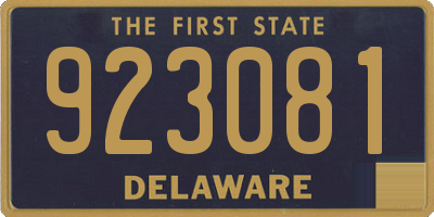 DE license plate 923081
