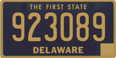 DE license plate 923089