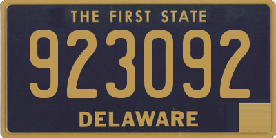 DE license plate 923092