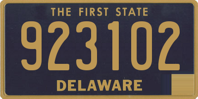 DE license plate 923102