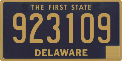 DE license plate 923109
