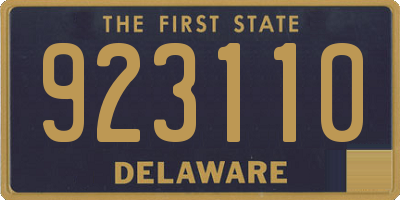 DE license plate 923110