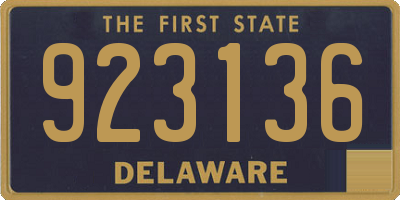 DE license plate 923136